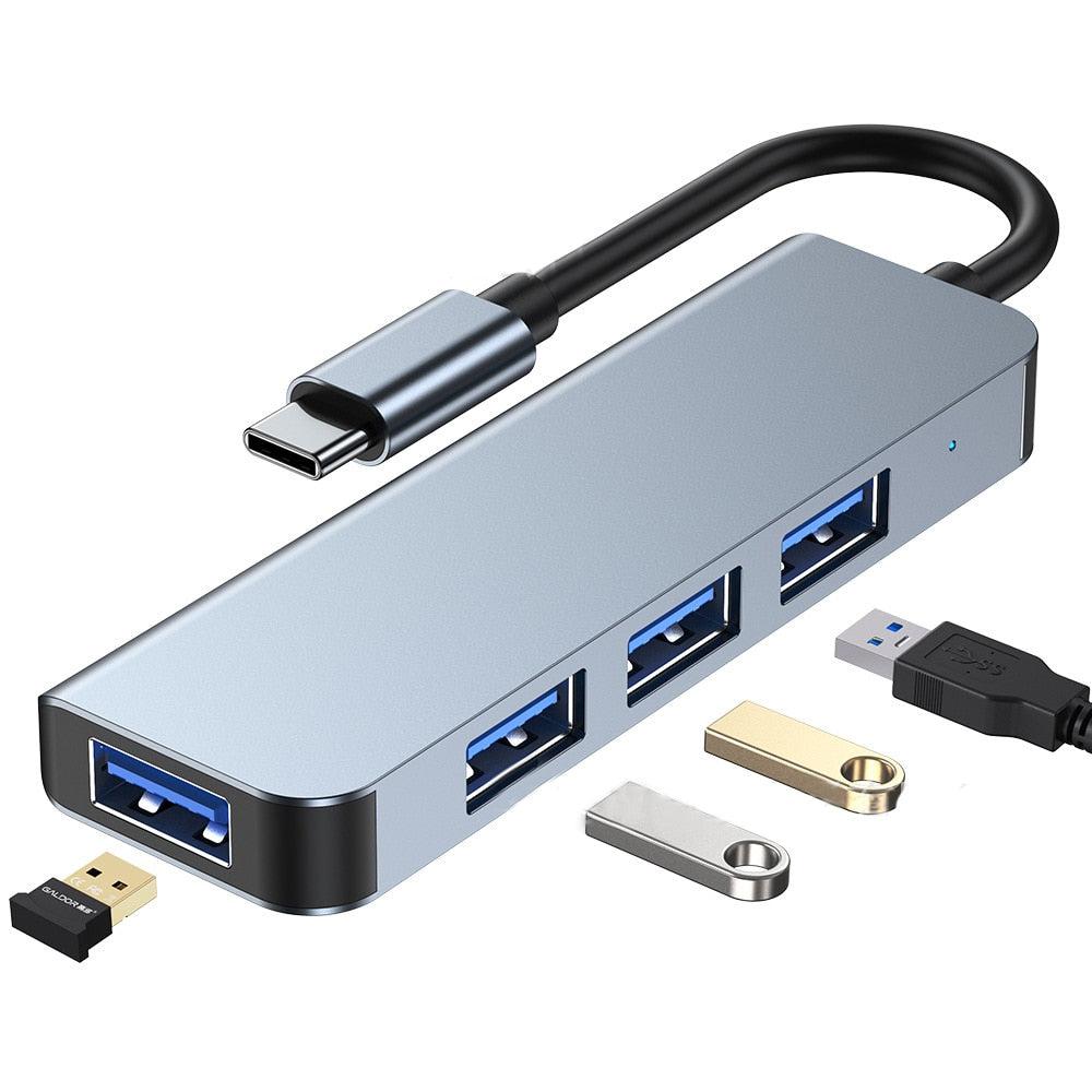 Thunderbolt 3 USB-C Hub med HDMI, PD, SD/TF för MacBook Air M1 och iPad Pro