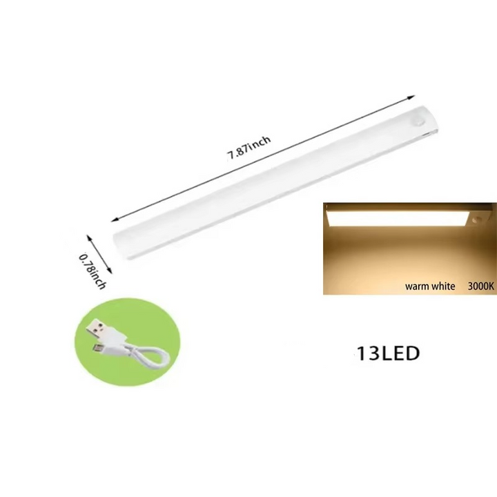 Smart Sensor LED Nattljus - Rörelsesensor, Dimmbar &amp; Uppladdningsbar