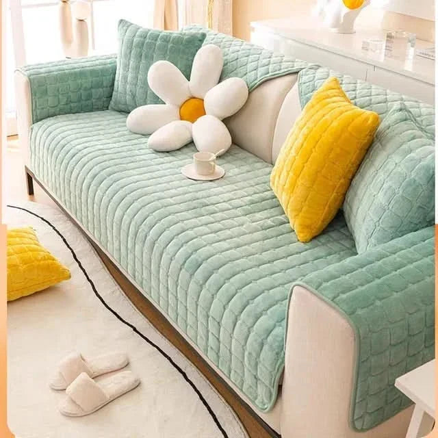 VelvetCozy - Plush velvet anti-slip soffa överdrag för ökad elegans och komfort