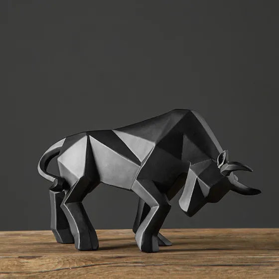 YuryFvna Modern Geometrisk Tjurar Staty, Ornament, Café, Tjurar Skulpturer, Djurfigurer, Abstrakt Hotell Hem Dekoration