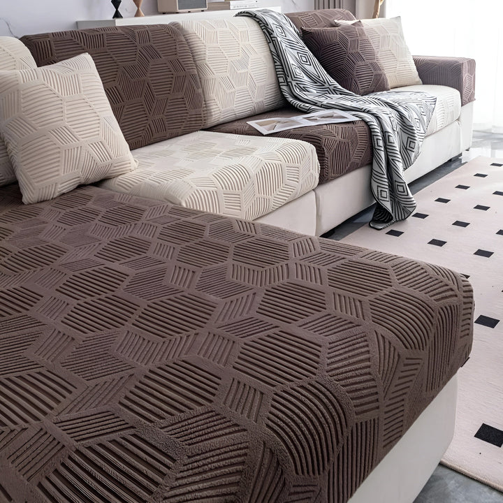 Jacquard Sofföverdrag med Geometrisk Mönster – Mjuk &amp; Husdjursvänlig | Perfekt för Skydd och Mysiga Vardagsrum |
