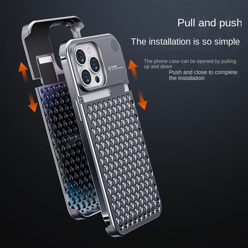 Metal Vent Premium Aluminiumlegering iPhone-fodral