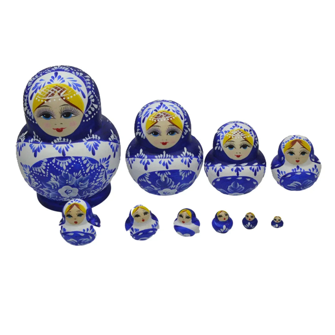 10 delar/set trä ryska matryoshka-dockor