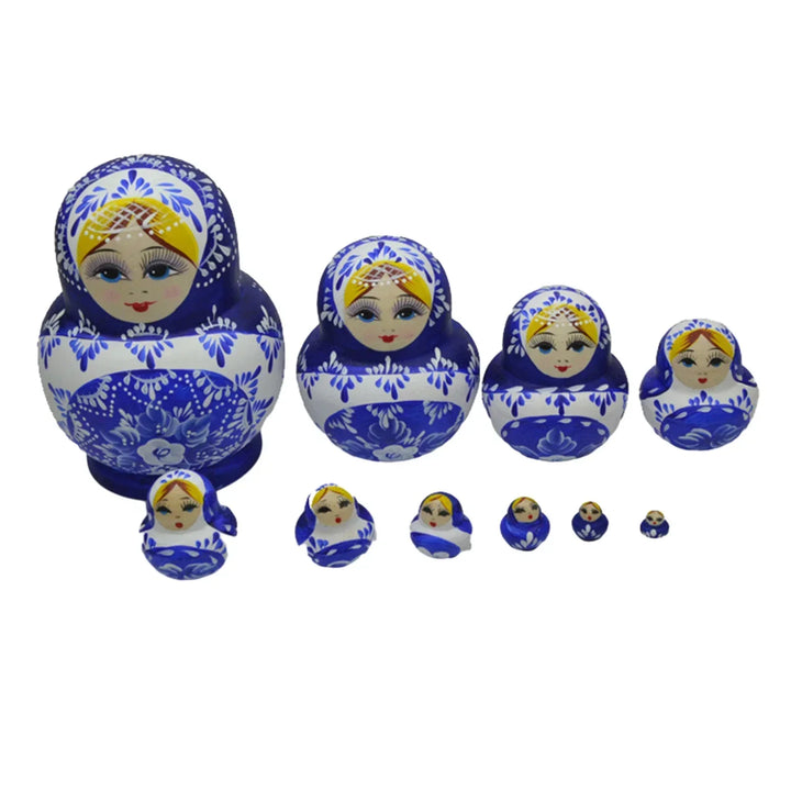 10 delar/set trä ryska matryoshka-dockor