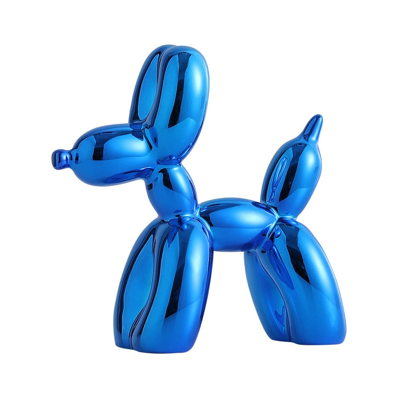 Ballonghund Skulptur, Ballongkonst Staty, Mini Samlarfigur, Heminredning, Resin Figur, Skrivbordsaccessoarer, Rumsdekoration