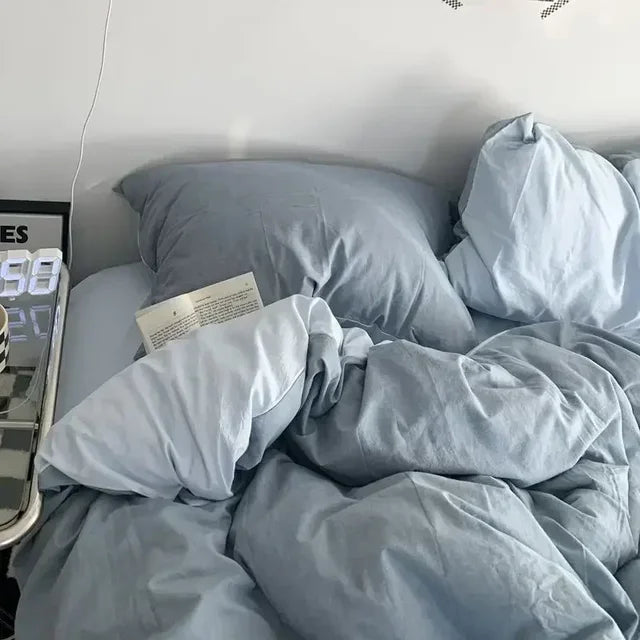 Vändbar Sängkläder Set, Mjuk och Andningsbar för Modern Komfort |