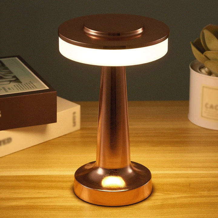 Retro LED Bordslampa USB Uppladdningsbar Oändligt Dimbar Nattlampa Campinglampa Lämplig För Bar, Sovrum, Ambient Belysning