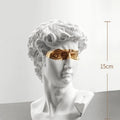 Statyer för dekoration, 15 cm, David, soffbord, heminredning, ornament, byst av ett rum gjord av gips, vit resin, dekorativ konstskulptur