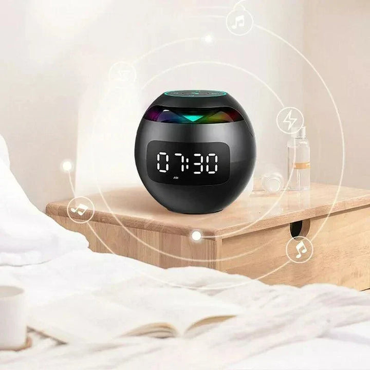 Ball Speaker Alarm Clock | Bluetooth 5.0 | LED Nattljus | 2200 mAh Batteri