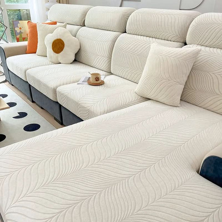 PlushSecure - Elegant Jacquard Sofföverdrag för Halkfri Komfort