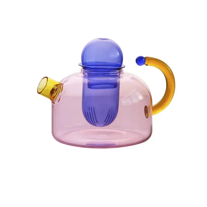 Kontrastfärgad Glas Te-set