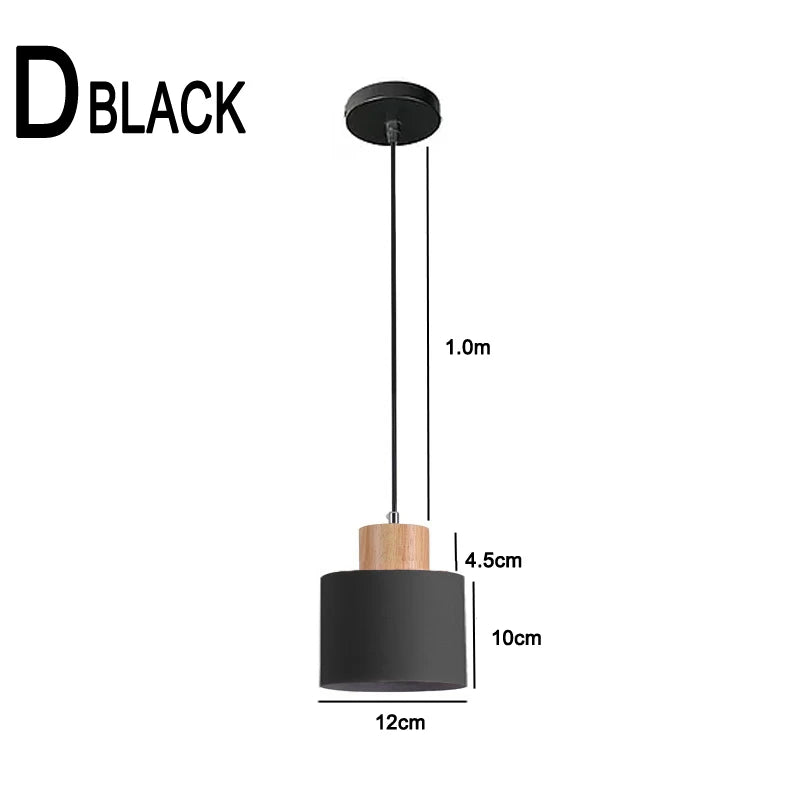 Nordiska LED-hänglampor i metall och trä - Moderna hängande lampor för matsal och kök