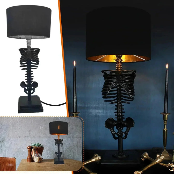 Skull Table Lamp Skeleton Horror 3D Statue Creative Party Ornament Prop Halloween Decoration Atmosphere Lamp Night Light