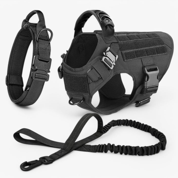 KrachtGrip Hundsele – Justerbar Taktisk Sele för Träning och Promenader
