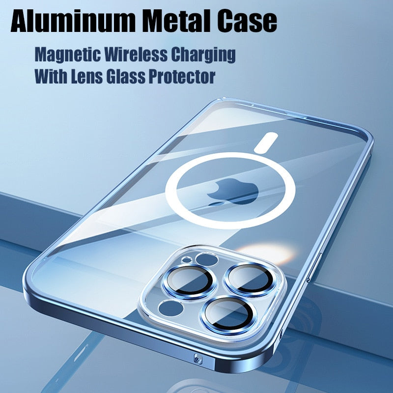 Metall Bumper Aluminium Magnetisk Telefonfodral