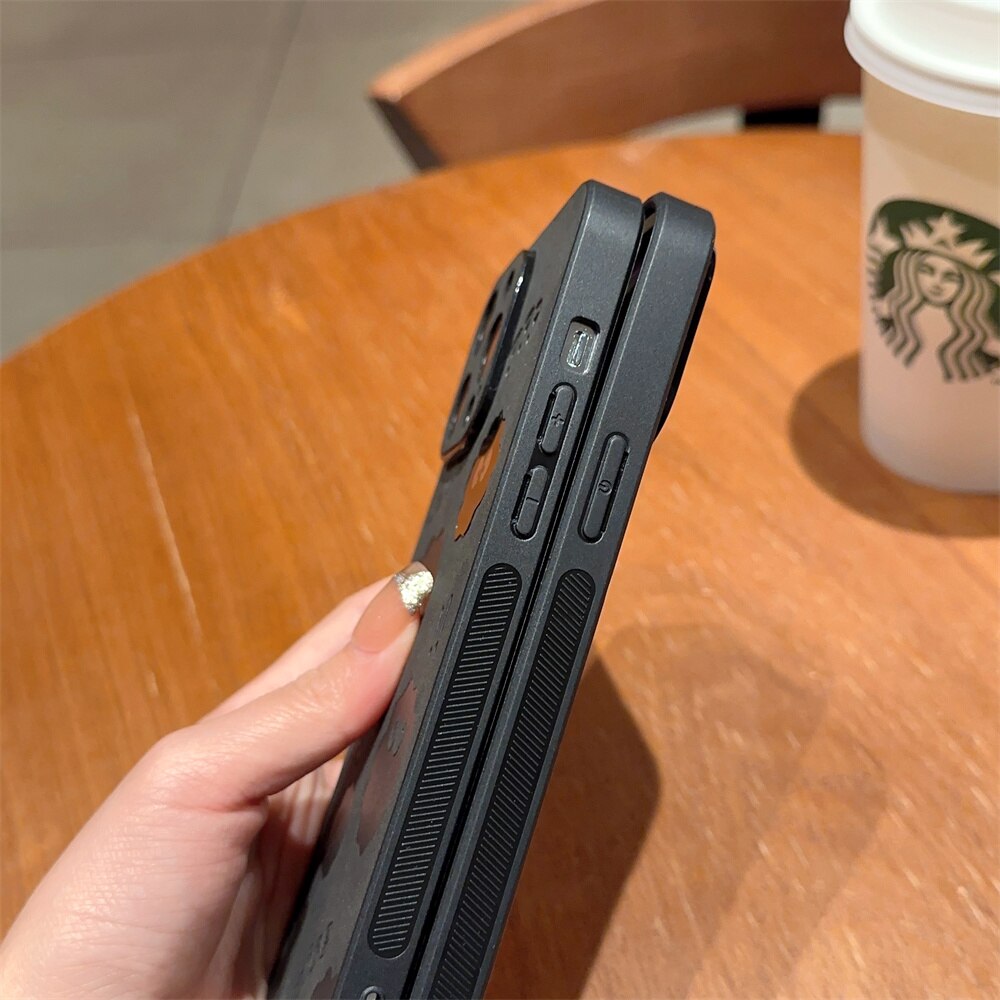 Söt Monster Stötbeständig Läder iPhone Fodral
