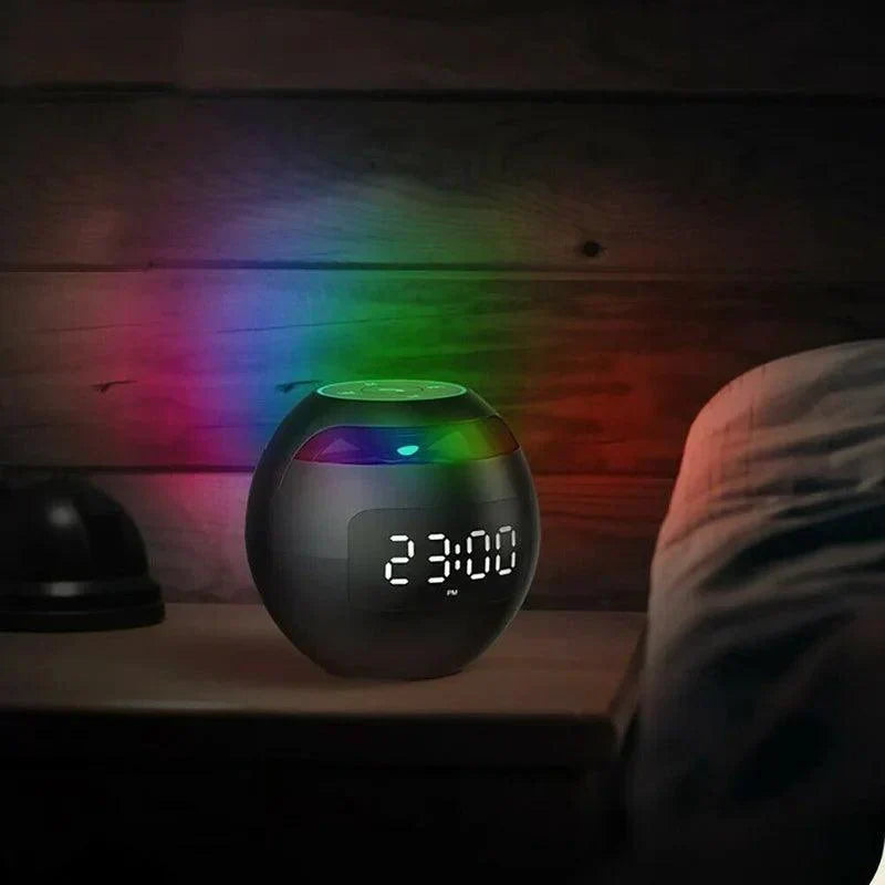 Ball Speaker Alarm Clock | Bluetooth 5.0 | LED Nattljus | 2200 mAh Batteri