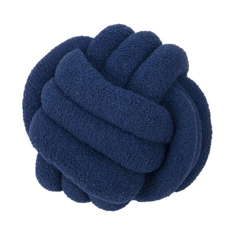 Kastkudde - Mysig - Handknuten Boll - Fårskinn