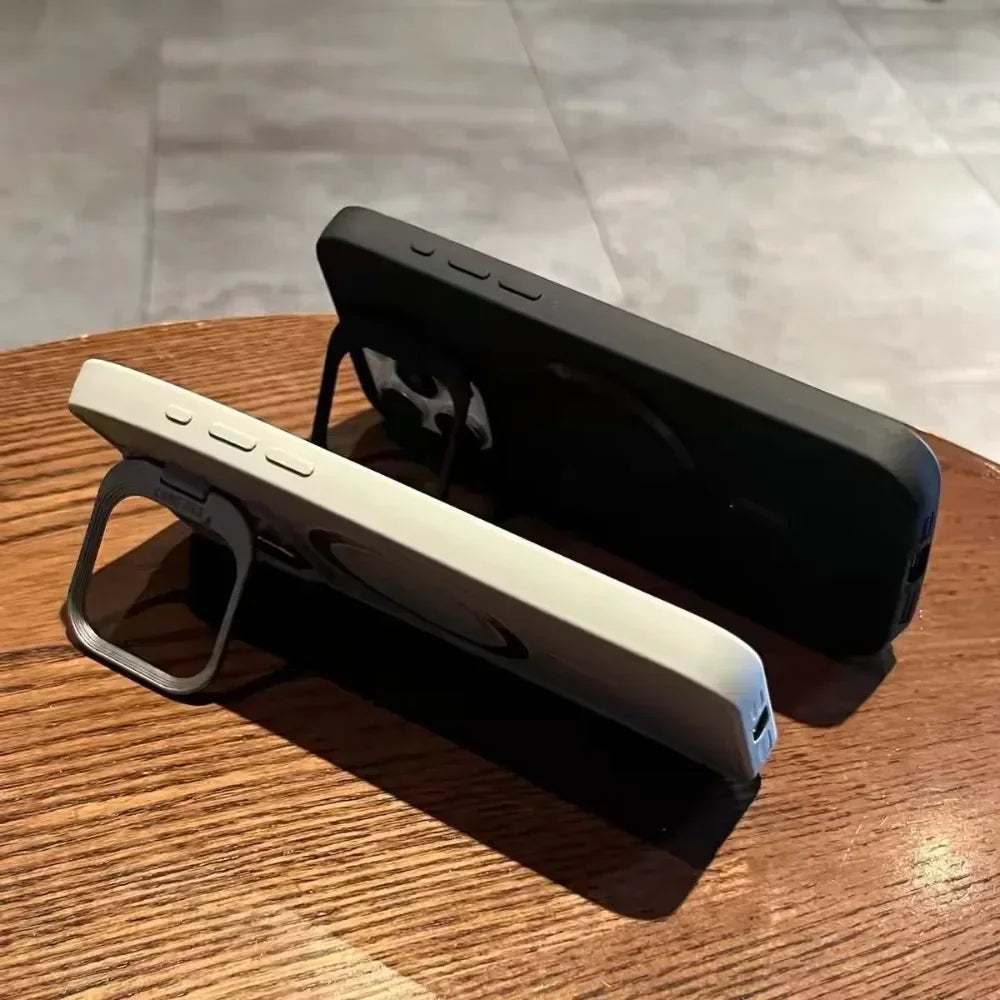 Magnetisk Mjuk Handleds Stativ Linsskydd iPhone Fodral