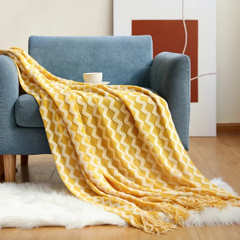 Nordisk stil Dick stickad filt
