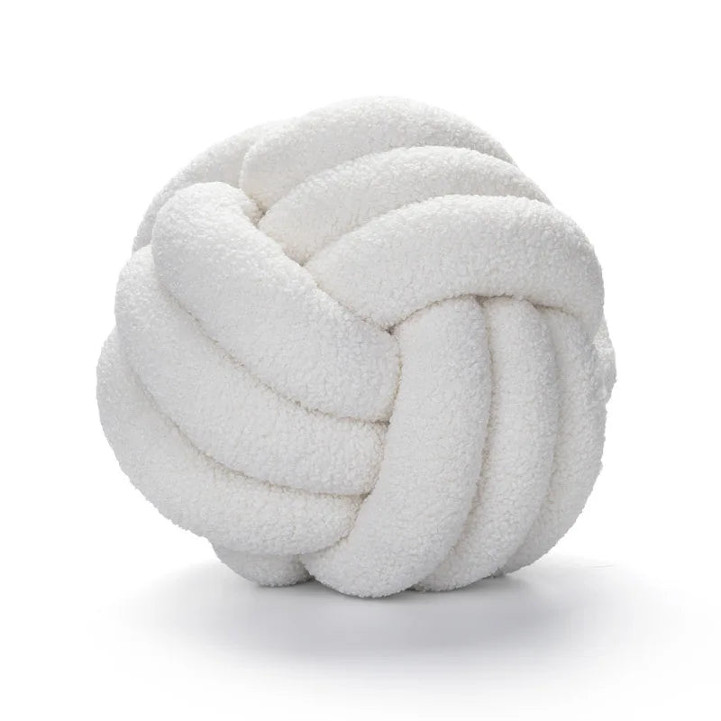 Kastkudde - Mysig - Handknuten Boll - Fårskinn