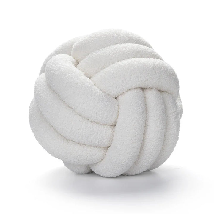 Kastkudde - Mysig - Handknuten Boll - Fårskinn