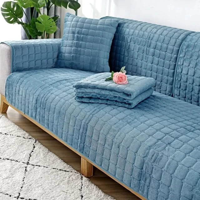 VelvetCozy - Plush velvet anti-slip soffa överdrag för ökad elegans och komfort