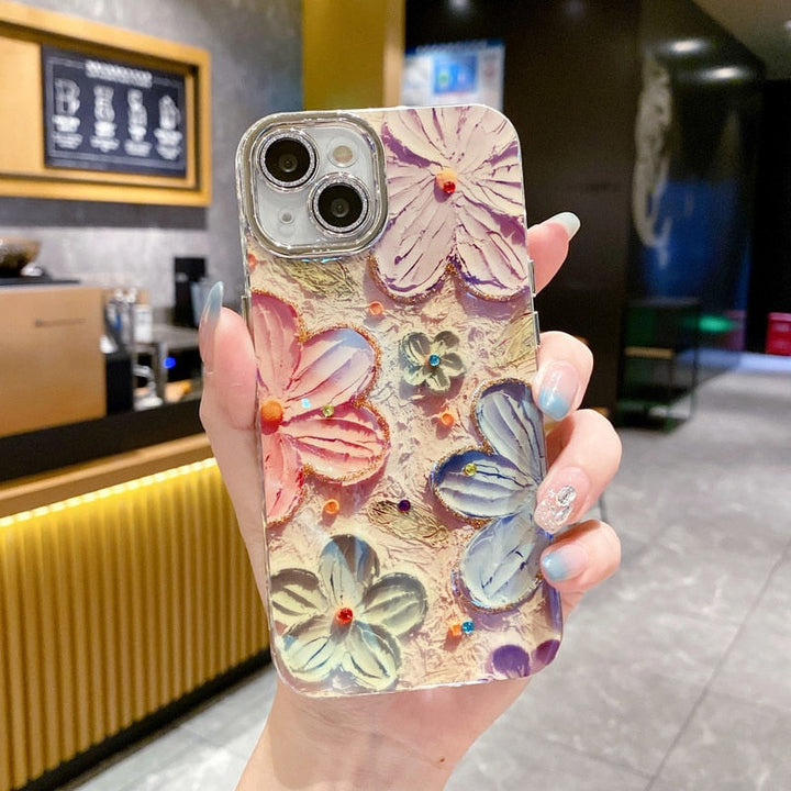 Blomster Glöd Mjuk Stötsäker iPhone-fodral
