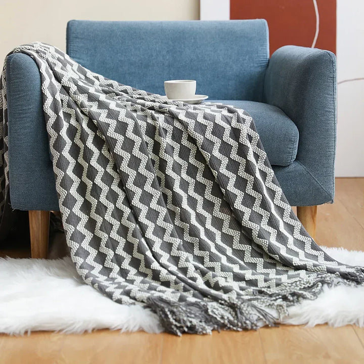Nordisk stil Dick stickad filt