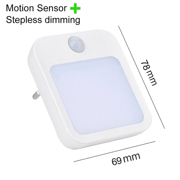 Sensilux Mini LED Nattlampa | Med Rörelsesensor | Varm &amp; Kall Vit | För Hall, Sovrum &amp; Badrum