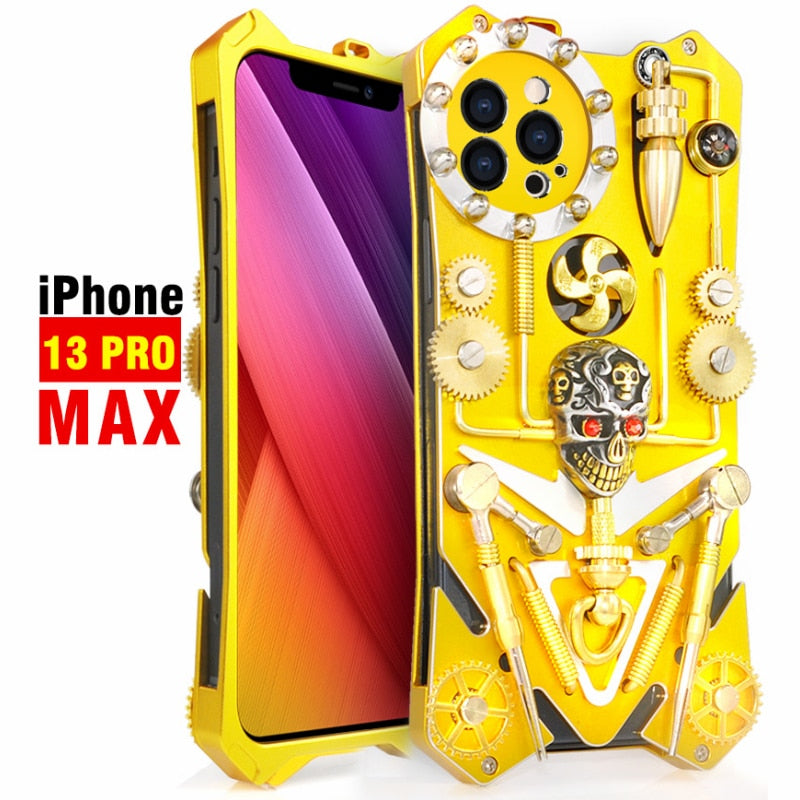 Mechanic Skull Cyberpunk Stil iPhone-fodral