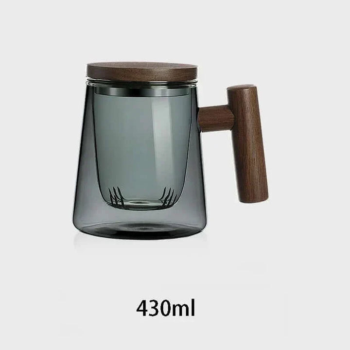 Ultramodern Glas Teekopp med Filter och Lock