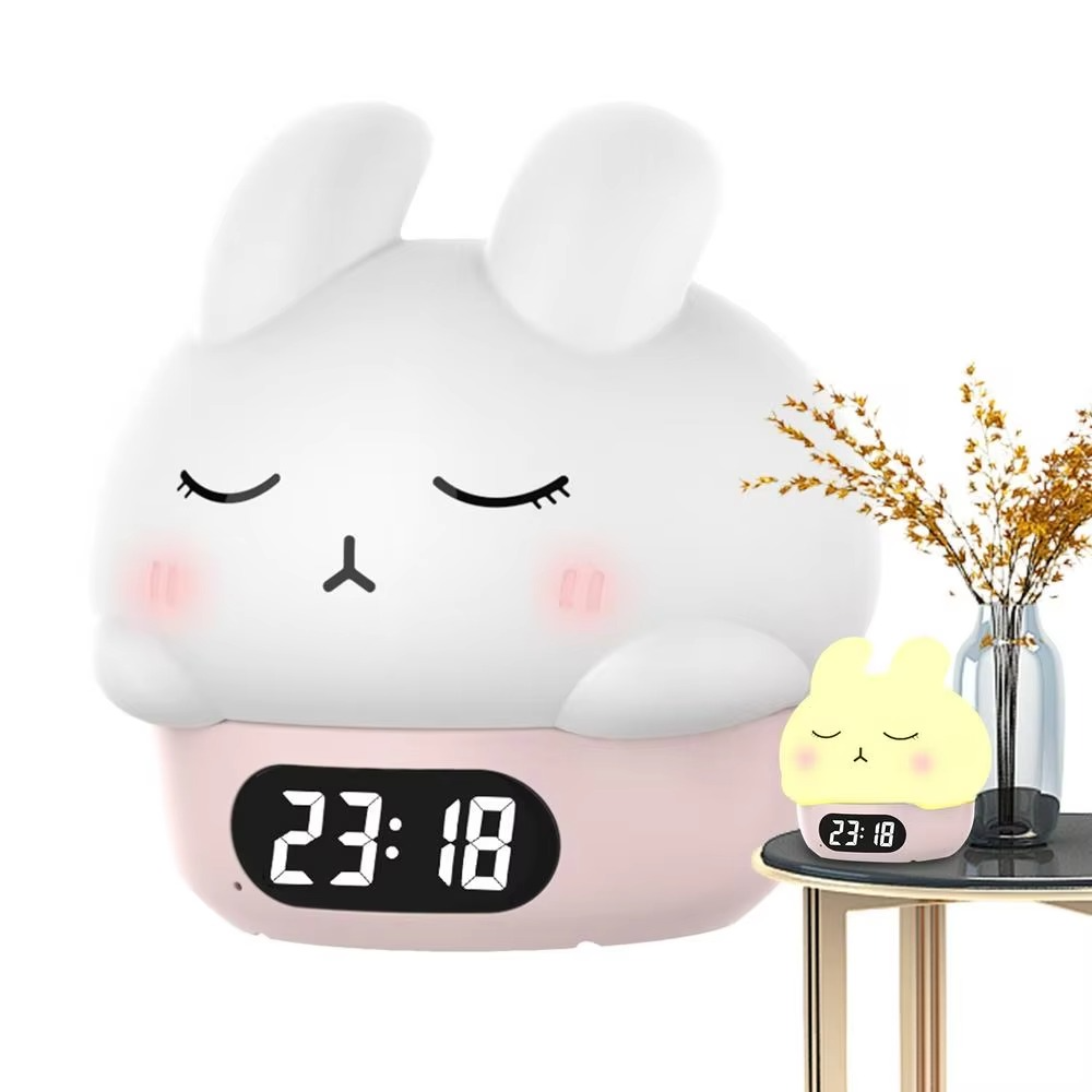 Bunny Digital Alarmklocka med Sömntränare och Nattlampa