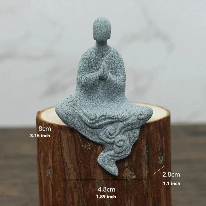 Buddha Stenstaty Liten Buddhastaty Tibbetska Buddhism Figurer Zen Trädgårds Ornament Meditation Hem Akvarium Dekoration