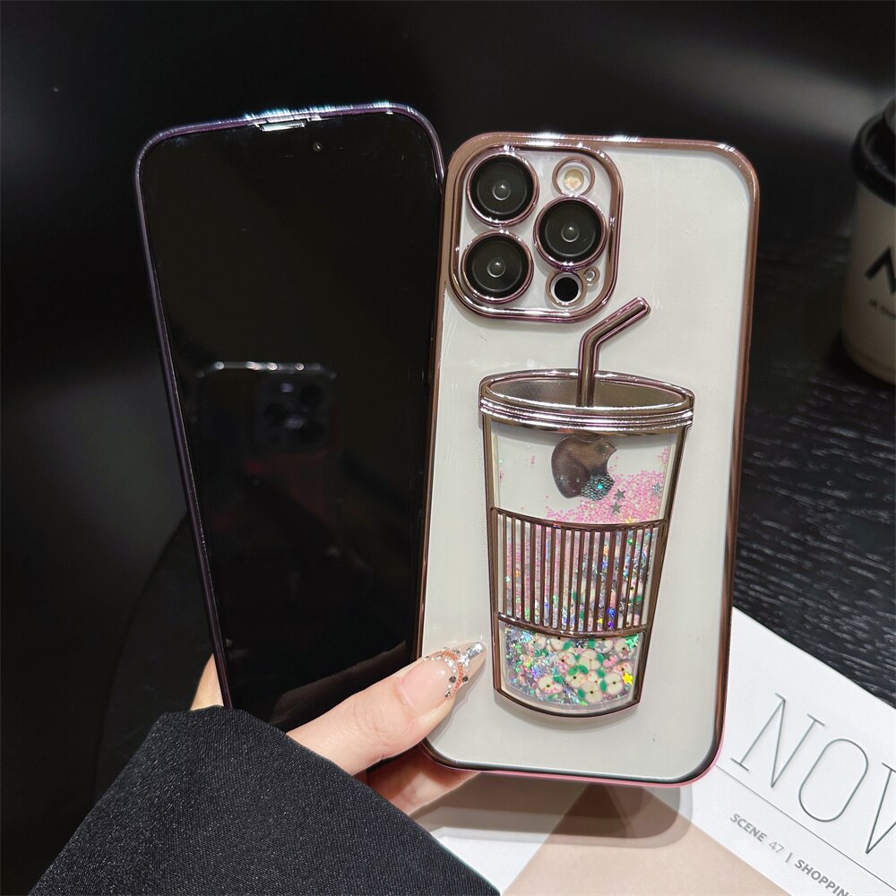 Glitter Star Drink Cup iPhone-fodral