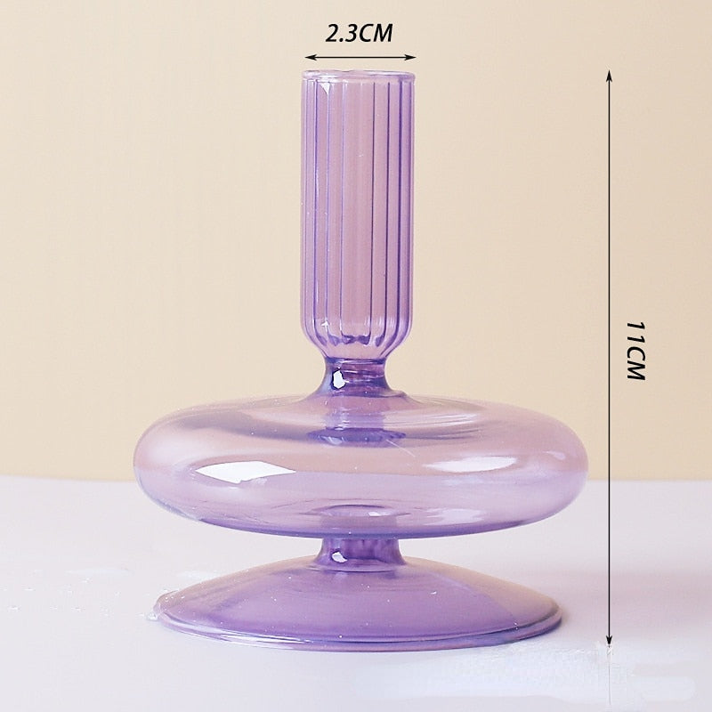 Lila Ljusstake i Glas