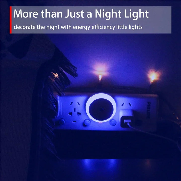 NOXORA LED nattlampa | Skymningssensor &amp; automatisk dimning | Stickkontaktlampa | Varmvit