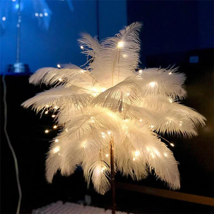 LED Våren Bordslampa Nattljus USB-driven Fjärrkontroll Nattdukslampor