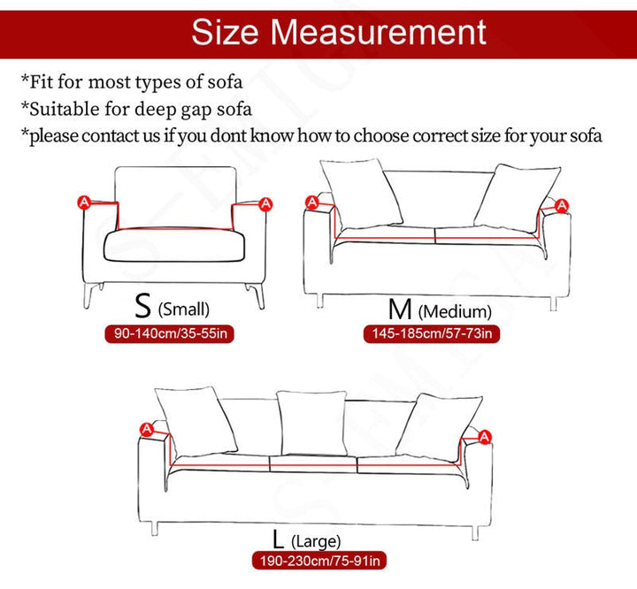Modern halkfri färgglad elastisk sofföverdrag