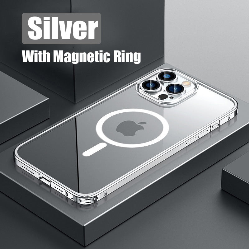 Metall Bumper Aluminium Magnetisk Telefonfodral