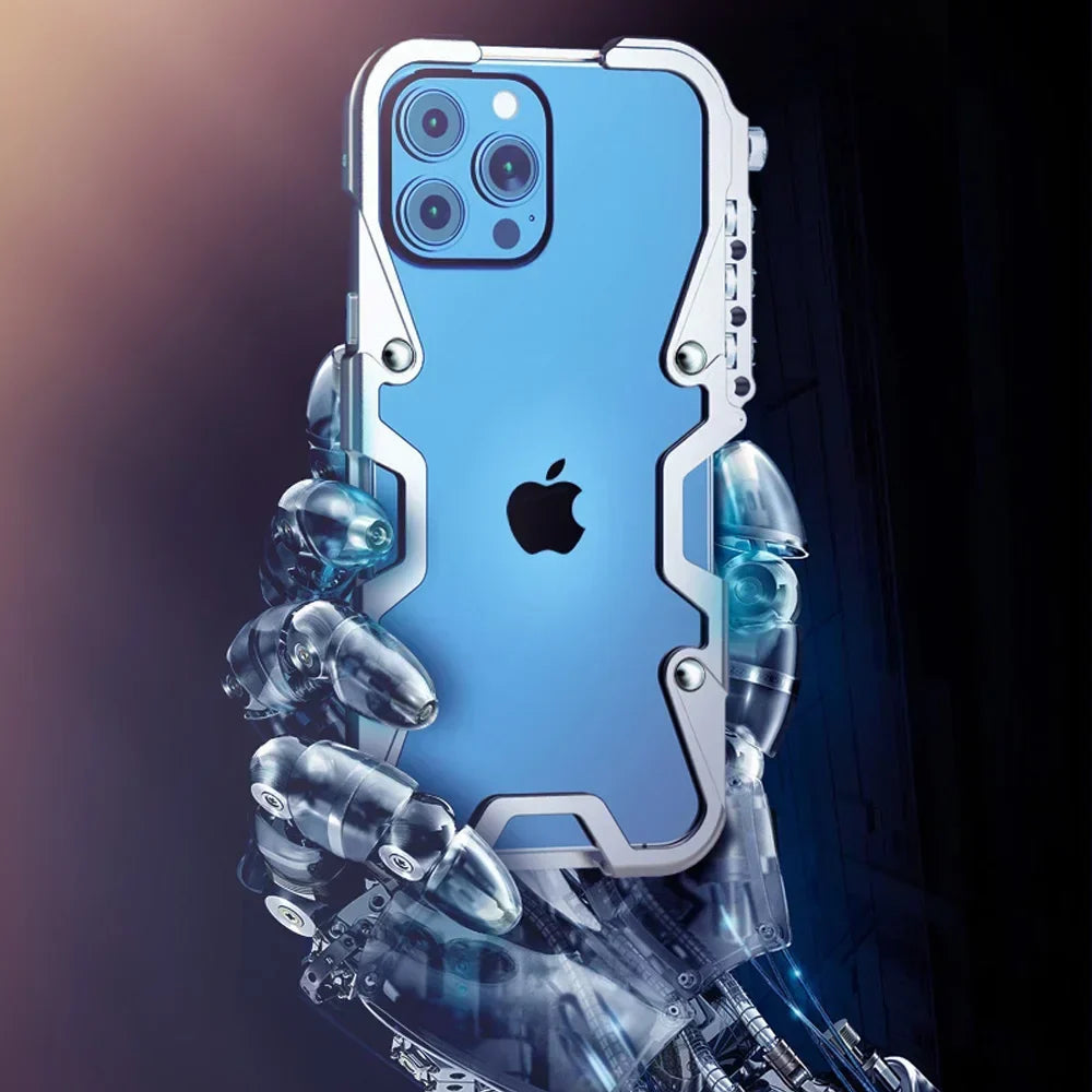 Taktiskt Grepp Stötsäker Legeringsram iPhone Fodral