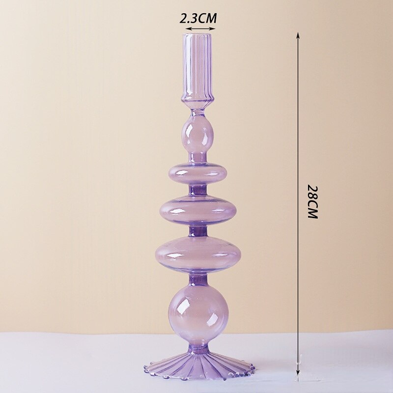 Lila Ljusstake i Glas