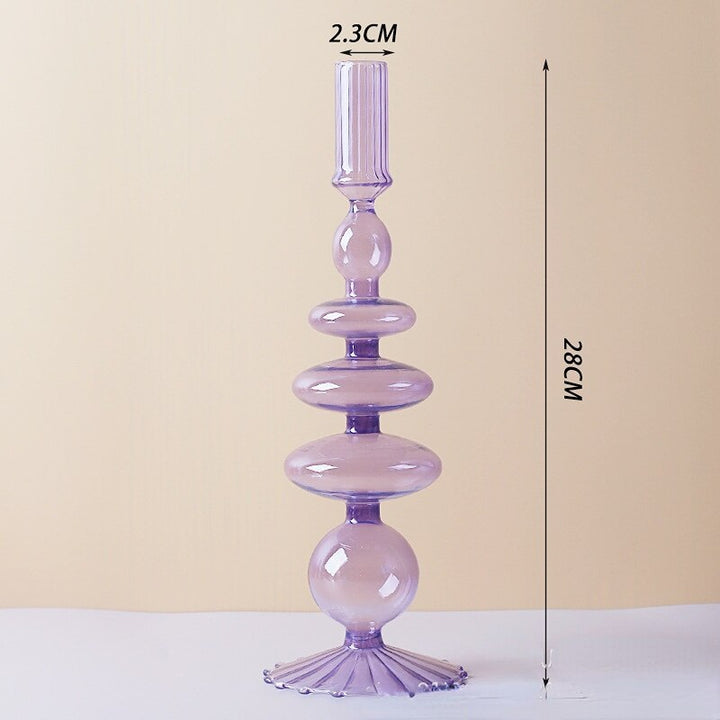 Lila Ljusstake i Glas