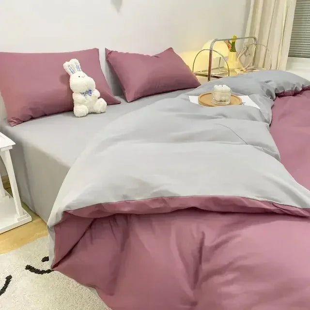 Vändbar Sängkläder Set, Mjuk och Andningsbar för Modern Komfort |
