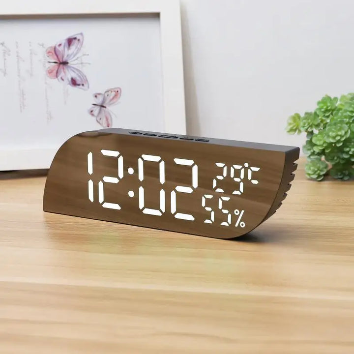 LED Digital Väckarklocka med Dubbel Display &amp; Obegränsad Snooze