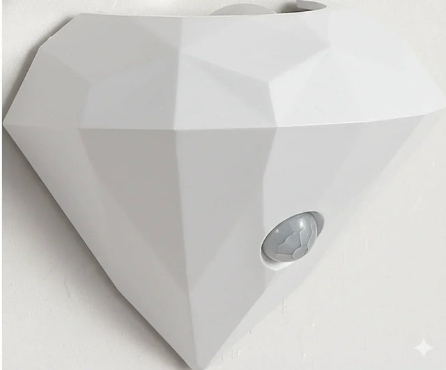 Premium Diamant Vägglampa Nattlampa Rörelsesensor Magnetisk Dimbar
