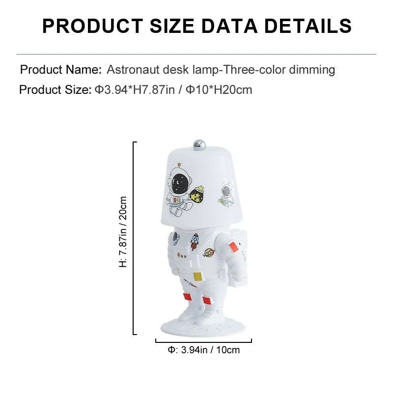 Astronaut Månlampa Resin Nattljus Sängkammare Sängbord Dekor Kreativ Gåva