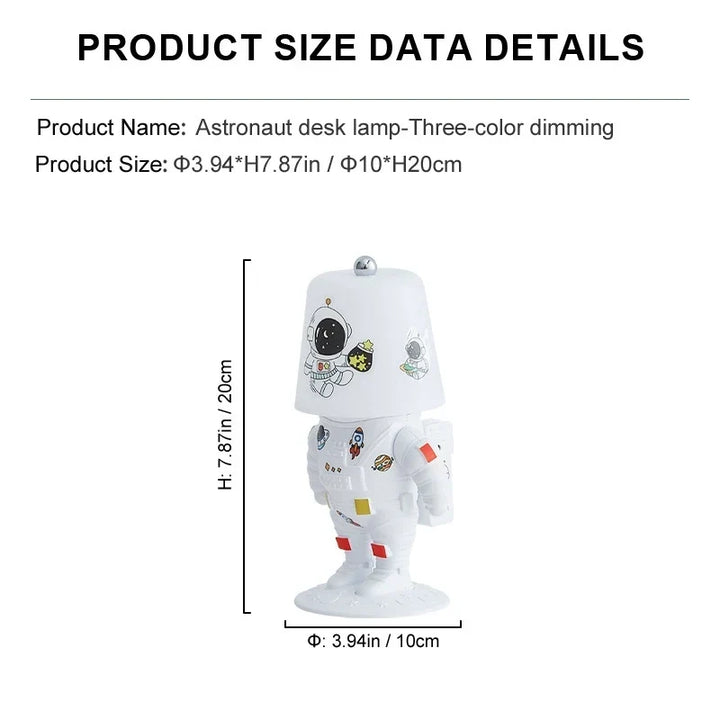 Astronaut Månlampa Resin Nattljus Sängkammare Sängbord Dekor Kreativ Gåva