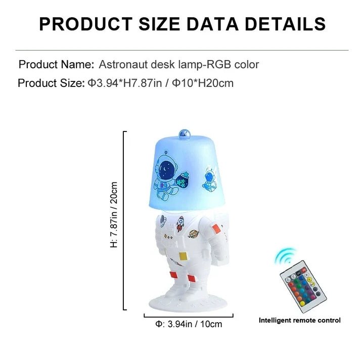 Astronaut Månlampa Resin Nattljus Sängkammare Sängbord Dekor Kreativ Gåva