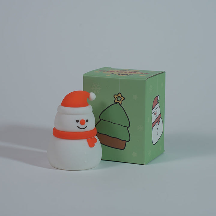 Kreativ Semester Silikon Snögubbe Nattlampa